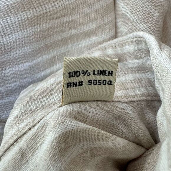 La Havana men’s 100% linen striped shirt size L - Picture 7 of 9